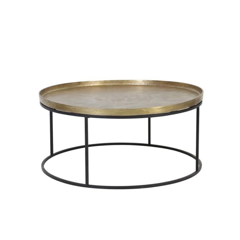 COFFEE TABLE ANTIQUE GOLD 90     - CAFE, SIDETABLES